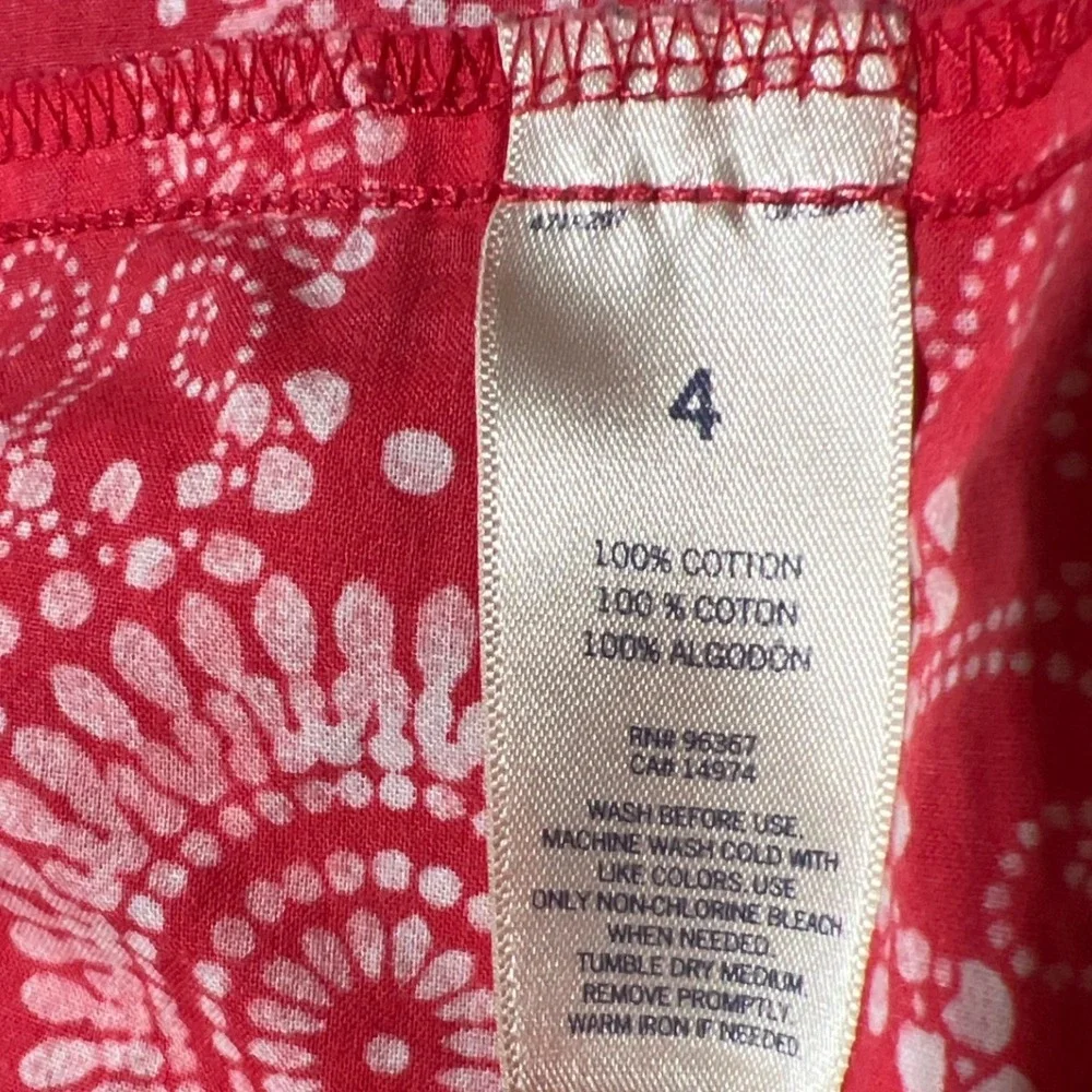 OshKosh Bgosh Girls Red Bandana Print Tiered Cotton Maxi Dress Size 4